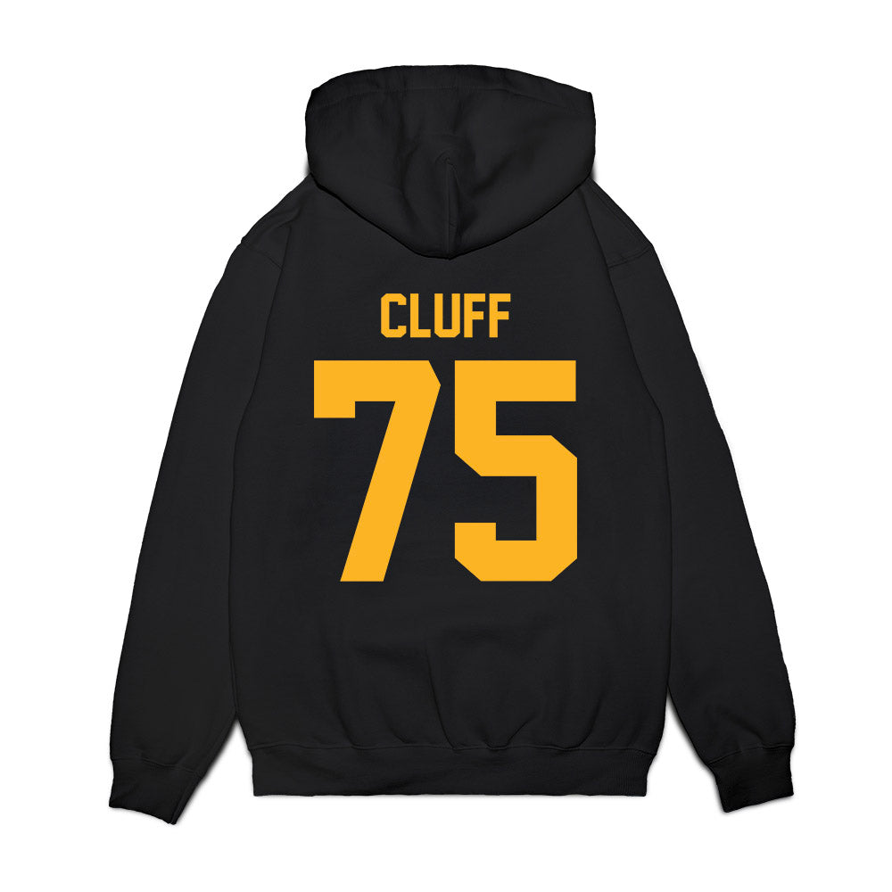Baylor - NCAA Football : Harrison Cluff - Vintage Helmet Premium Hooded Sweatshirt-1