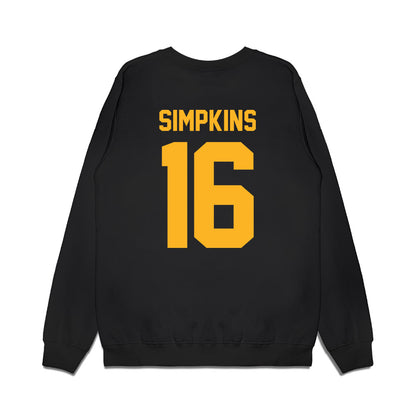 Baylor - NCAA Football : Kendrick simpkins - Vintage Helmet Premium Crewneck Sweatshirt-1