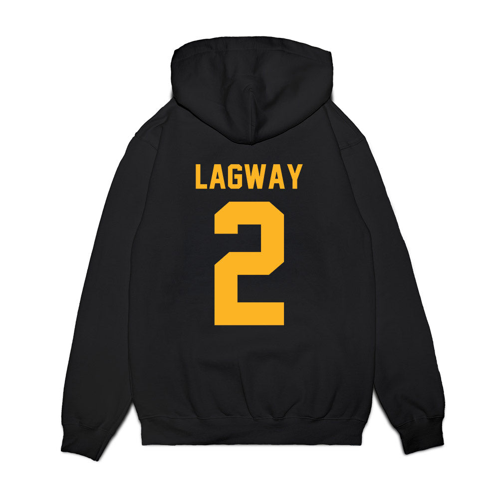 Baylor - NCAA Football : DJ Lagway - Vintage Helmet Premium Hooded Sweatshirt-1