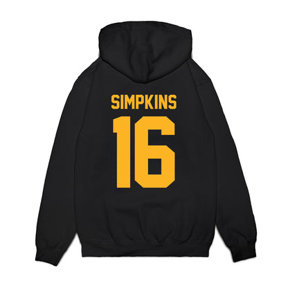 Baylor - NCAA Football : Kendrick simpkins - Vintage Helmet Premium Hooded Sweatshirt-1
