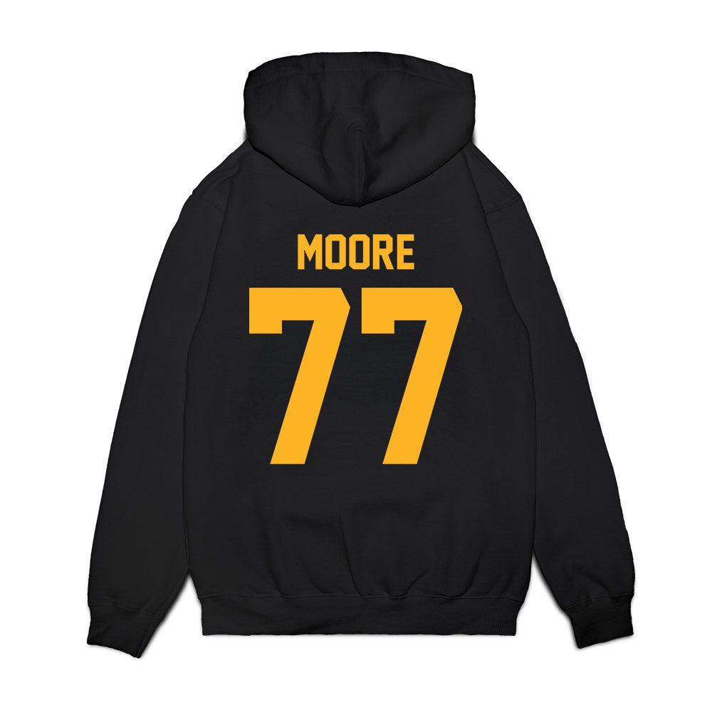Baylor - NCAA Football : Logan Moore - Vintage Helmet Premium Hooded Sweatshirt-1