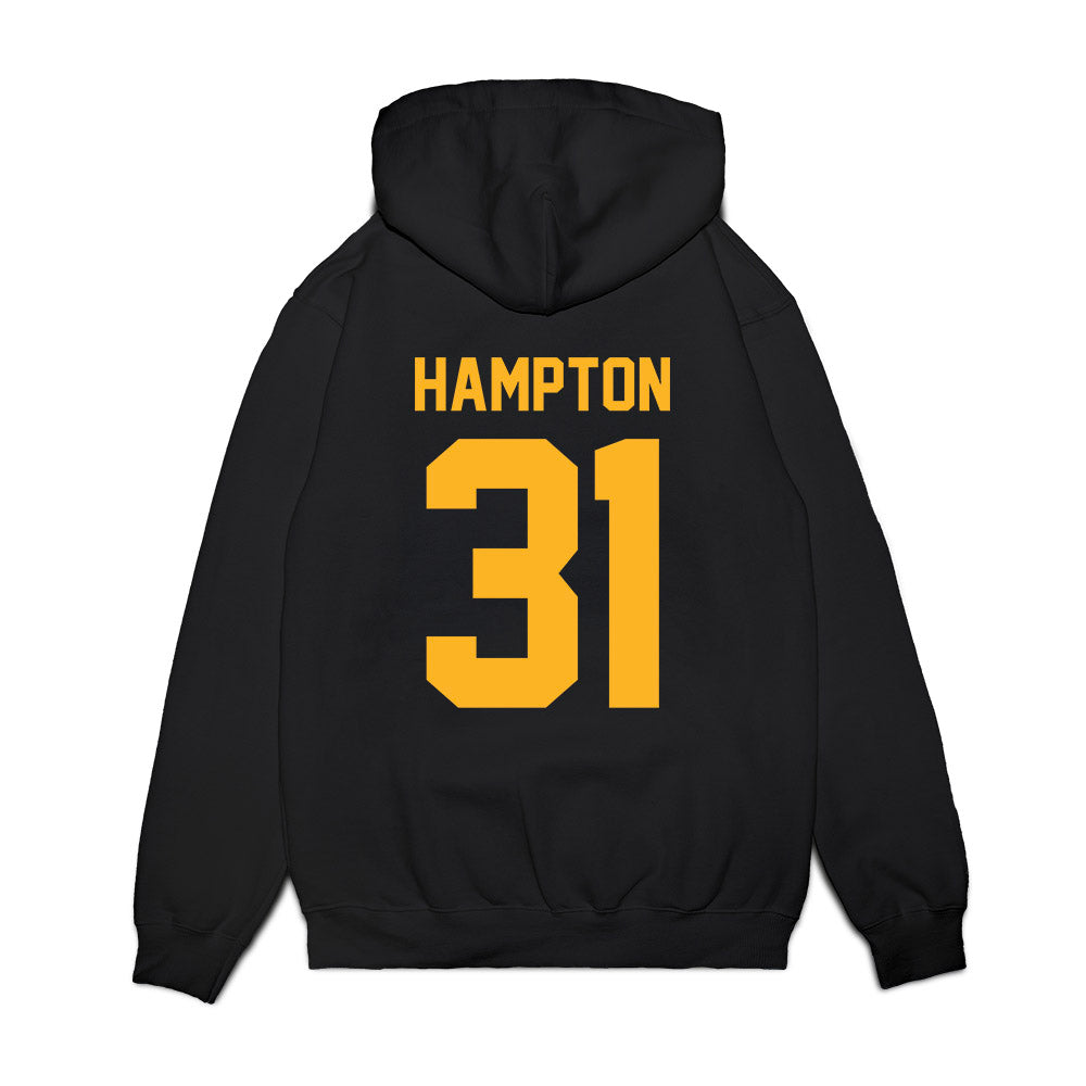 Baylor - NCAA Football : DeBraun Hampton - Vintage Helmet Premium Hooded Sweatshirt-1