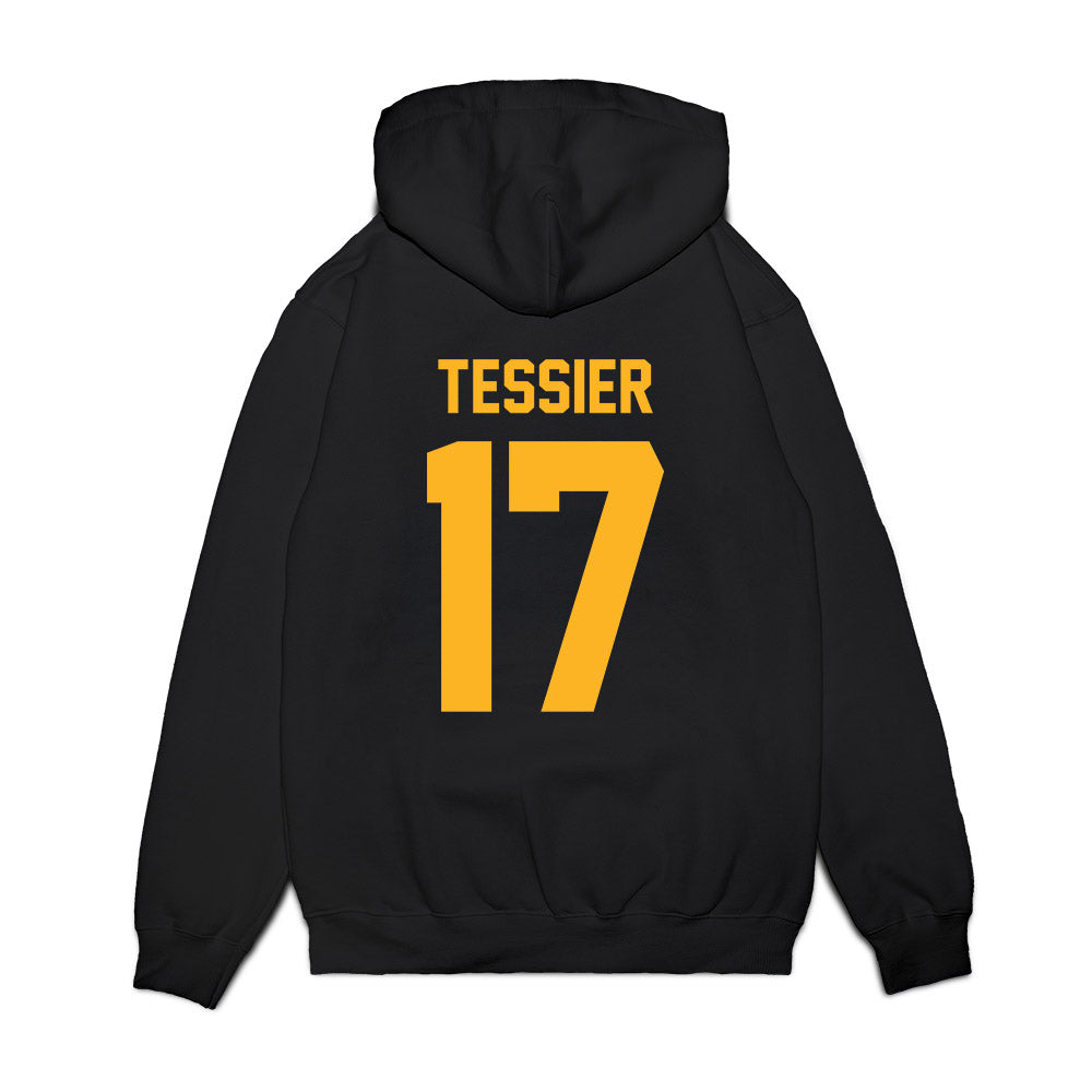 Baylor - NCAA Football : Cade Tessier - Vintage Helmet Premium Hooded Sweatshirt-1