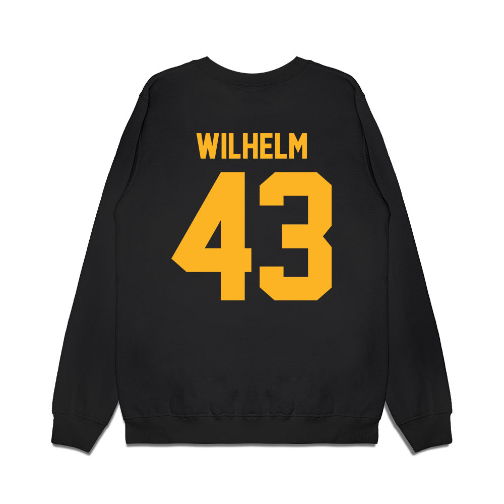 Baylor - NCAA Football : Brody Wilhelm - Vintage Helmet Premium Crewneck Sweatshirt-1