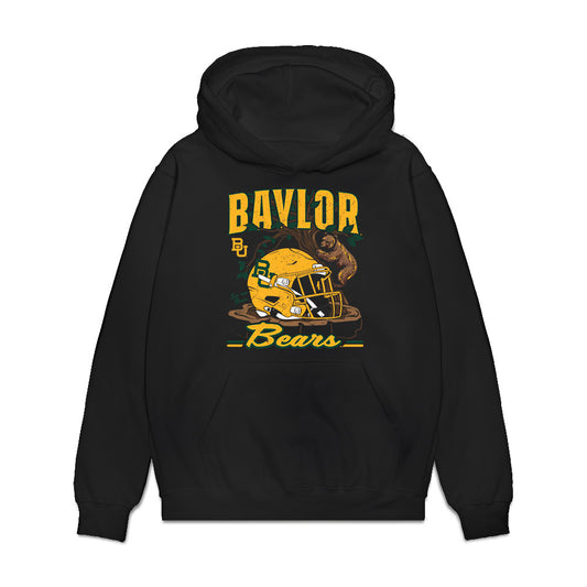 Baylor - NCAA Football : Traevon Mitchell - Vintage Helmet Premium Hooded Sweatshirt-0