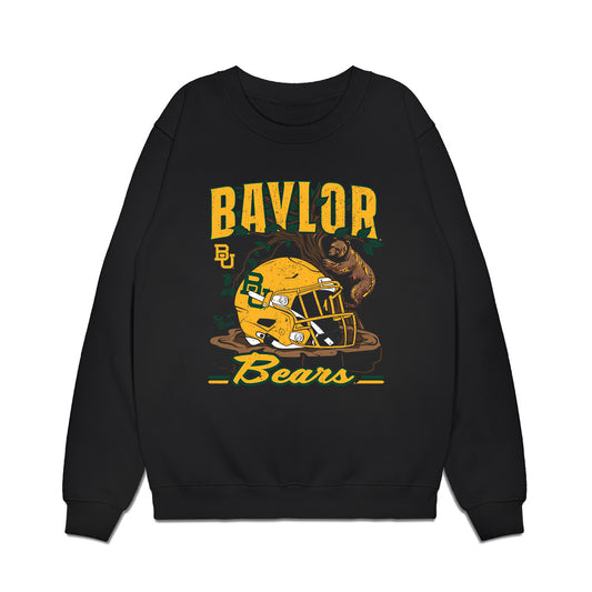 Baylor - NCAA Football : Ryne Shackelford - Vintage Helmet Premium Crewneck Sweatshirt-0