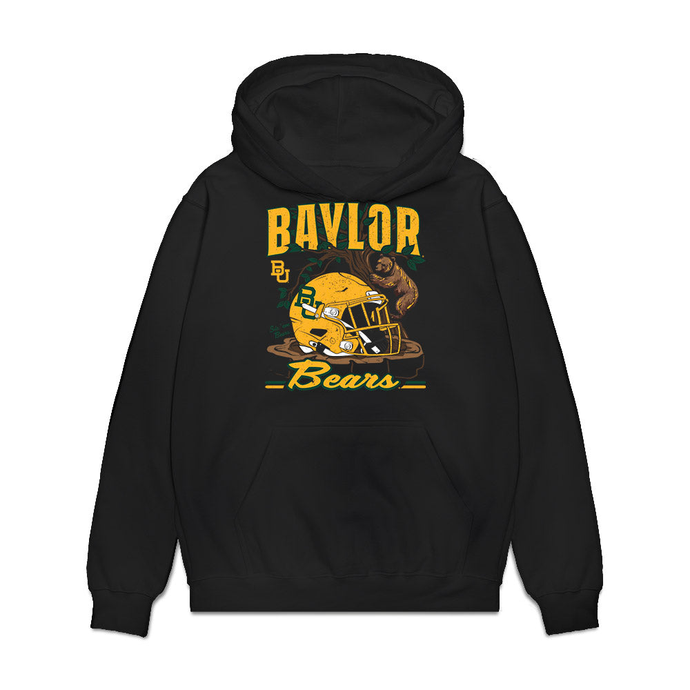 Baylor - NCAA Football : Brody Day - Vintage Helmet Premium Hooded Sweatshirt-0