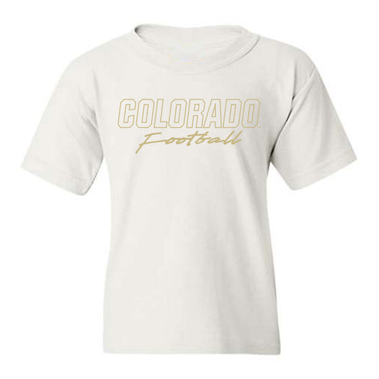 Colorado - NCAA Football : Gideon Lampron - White Out Classic Shersey Youth T-Shirt-0
