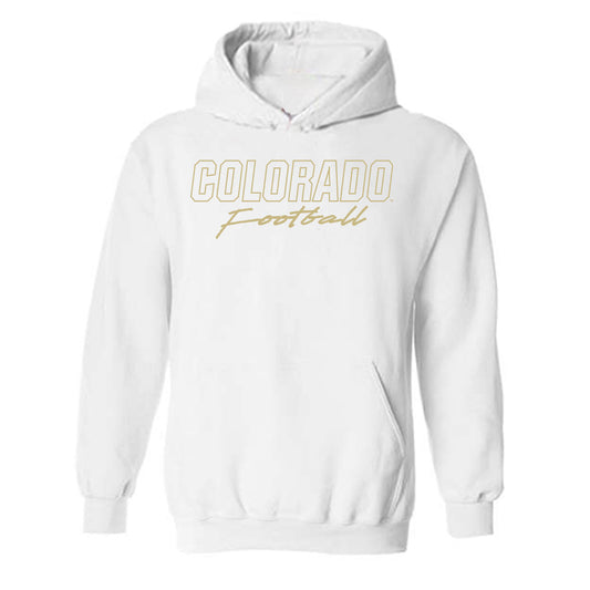 Colorado - NCAA Football : Gideon Lampron - White Out Classic Shersey Hooded Sweatshirt-0