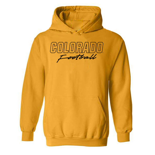 Colorado - NCAA Football : Gideon Lampron - Gold Classic Shersey Hooded Sweatshirt-0