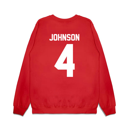 Texas Tech - NCAA Football : Kenny Johnson - Vintage Helmet Premium Crewneck Sweatshirt-1