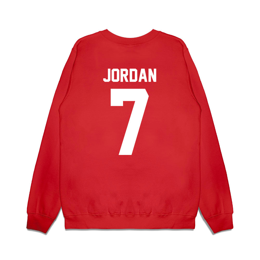Texas Tech - NCAA Football : Brenden Jordan - Vintage Helmet Premium Crewneck Sweatshirt-1