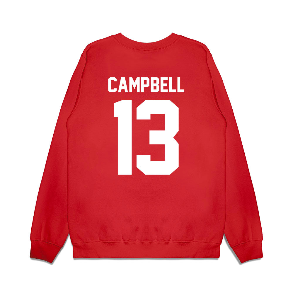 Texas Tech - NCAA Football : Chase Campbell - Vintage Helmet Premium Crewneck Sweatshirt-1
