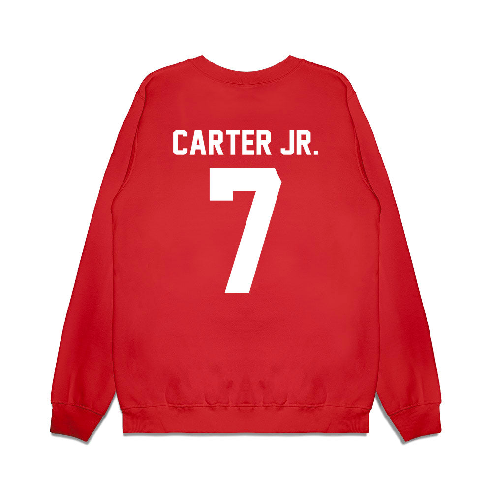 Texas Tech - NCAA Football : Terrance Carter Jr. - Vintage Helmet Premium Crewneck Sweatshirt-1