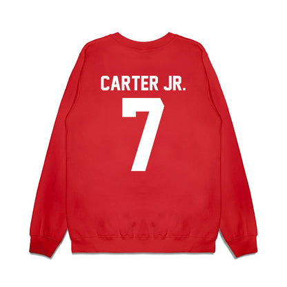 Texas Tech - NCAA Football : Terrance Carter Jr. - Vintage Helmet Premium Crewneck Sweatshirt-1