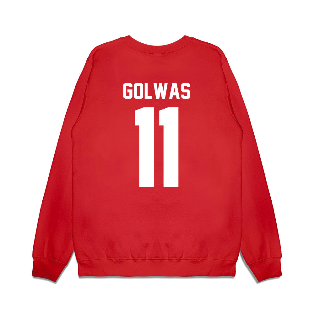 Texas Tech - NCAA Football : Brock Golwas - Vintage Helmet Premium Crewneck Sweatshirt-1