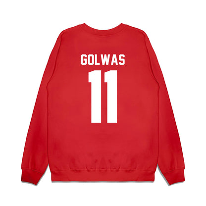 Texas Tech - NCAA Football : Brock Golwas - Vintage Helmet Premium Crewneck Sweatshirt-1