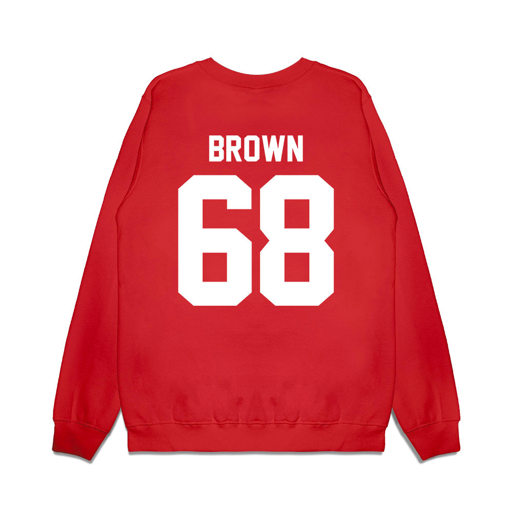 Texas Tech - NCAA Football : Ren Brown - Vintage Helmet Premium Crewneck Sweatshirt-1