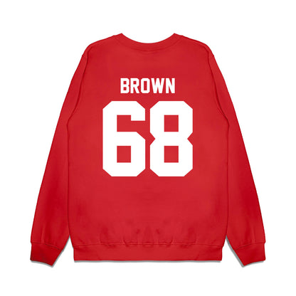 Texas Tech - NCAA Football : Ren Brown - Vintage Helmet Premium Crewneck Sweatshirt-1