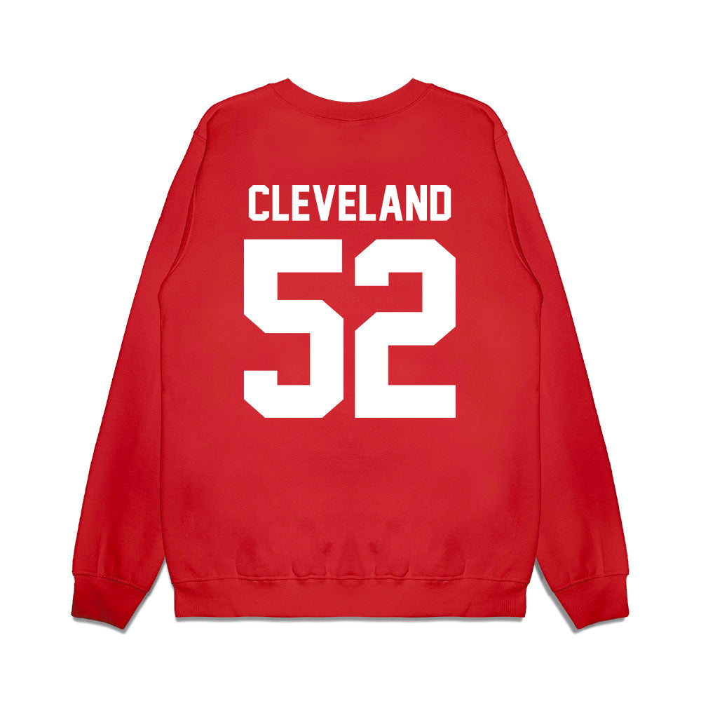 Texas Tech - NCAA Football : Cash Cleveland - Vintage Helmet Premium Crewneck Sweatshirt-1