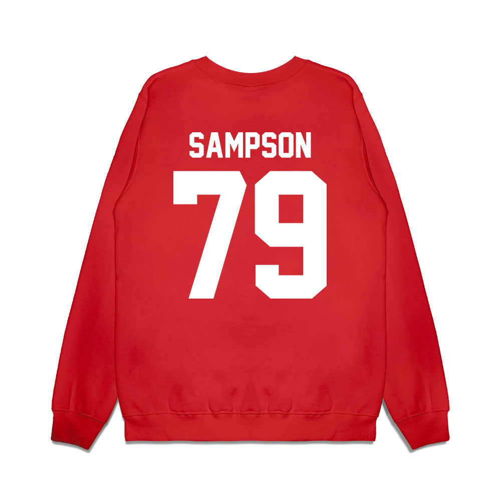Texas Tech - NCAA Football : Howard Sampson - Vintage Helmet Premium Crewneck Sweatshirt-1