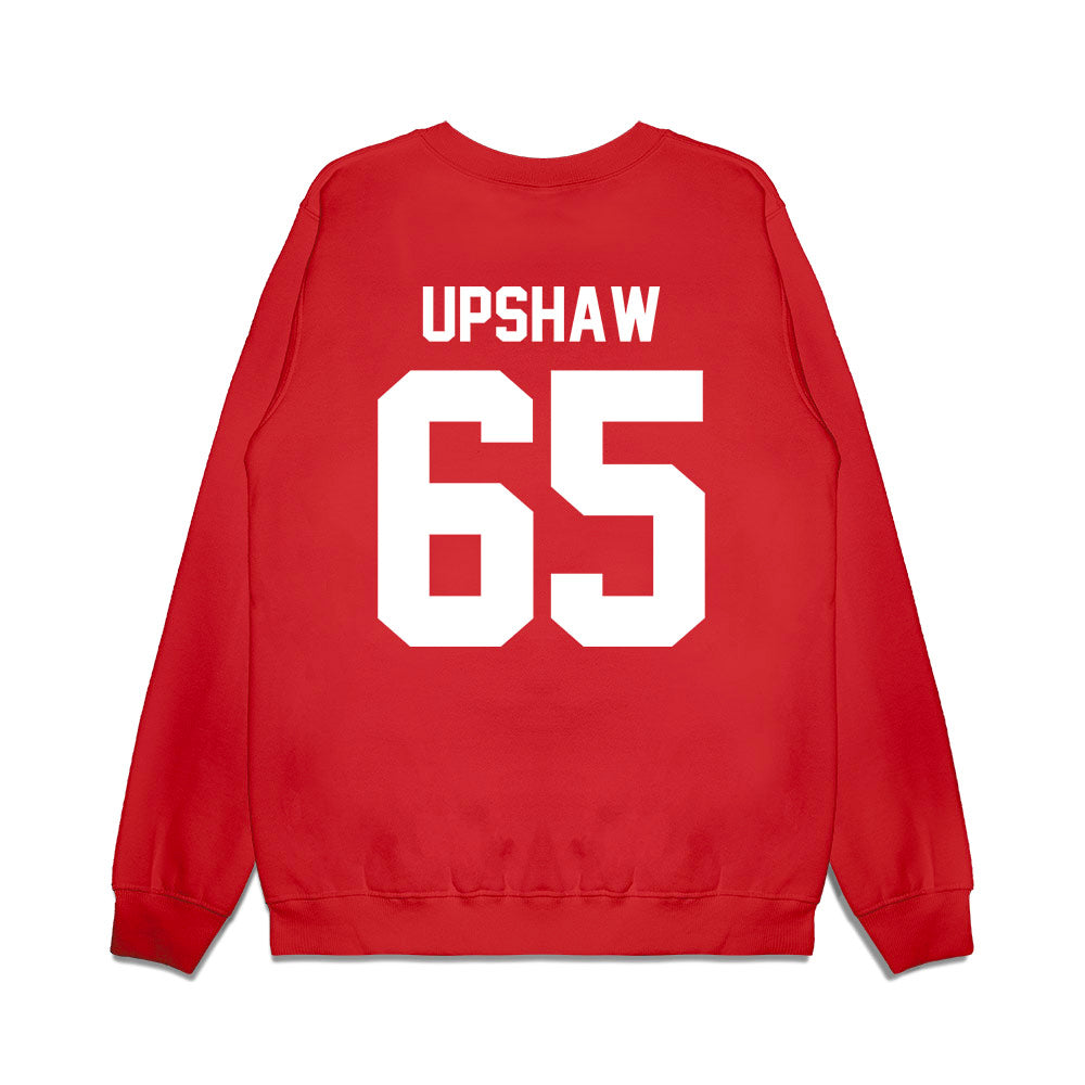 Texas Tech - NCAA Football : Danthis Upshaw - Vintage Helmet Premium Crewneck Sweatshirt-1