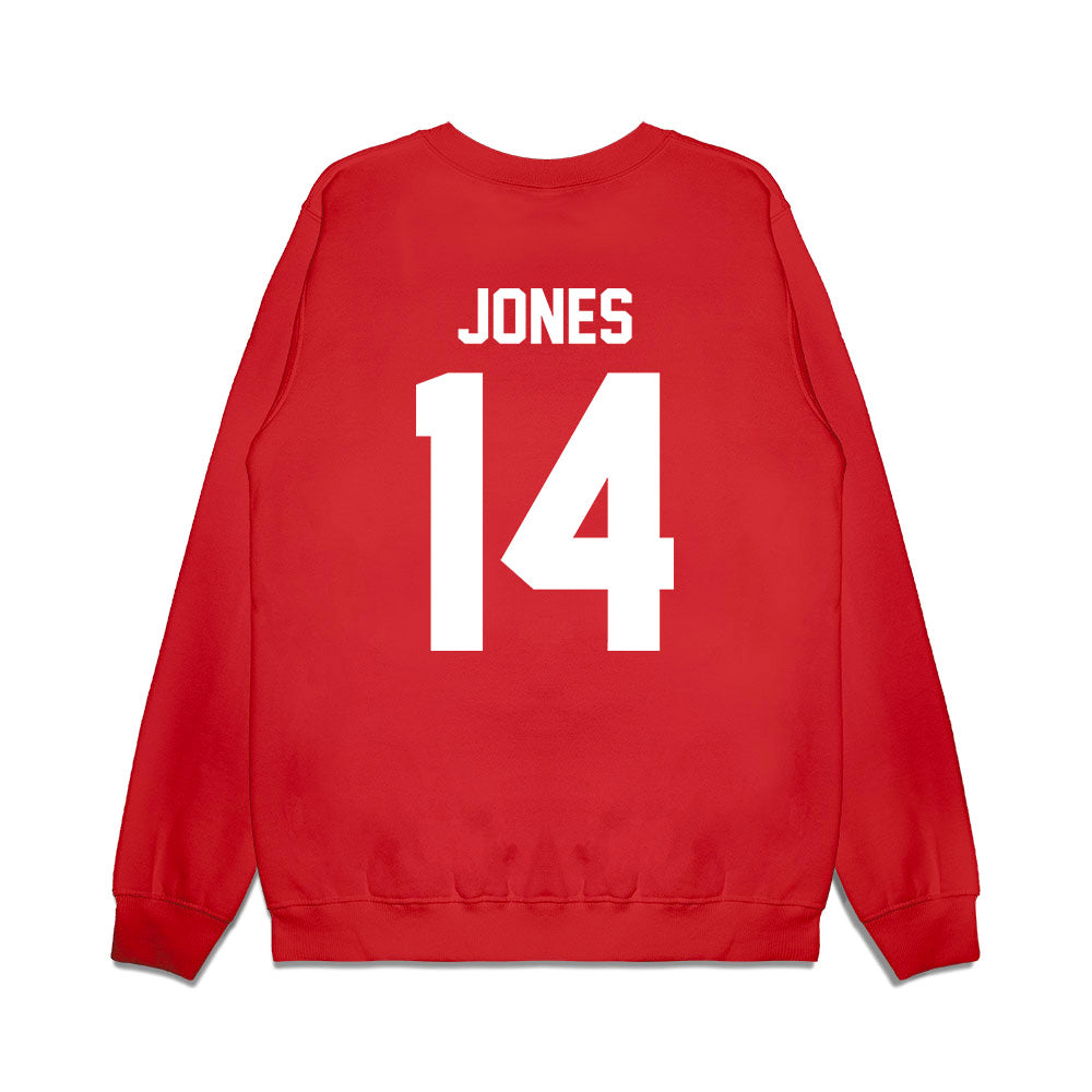 Texas Tech - NCAA Football : Bryson Jones - Vintage Helmet Premium Crewneck Sweatshirt-1