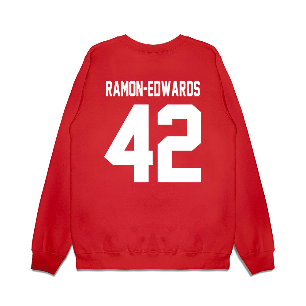 Texas Tech - NCAA Football : Marcus Ramon-Edwards - Vintage Helmet Premium Crewneck Sweatshirt-1