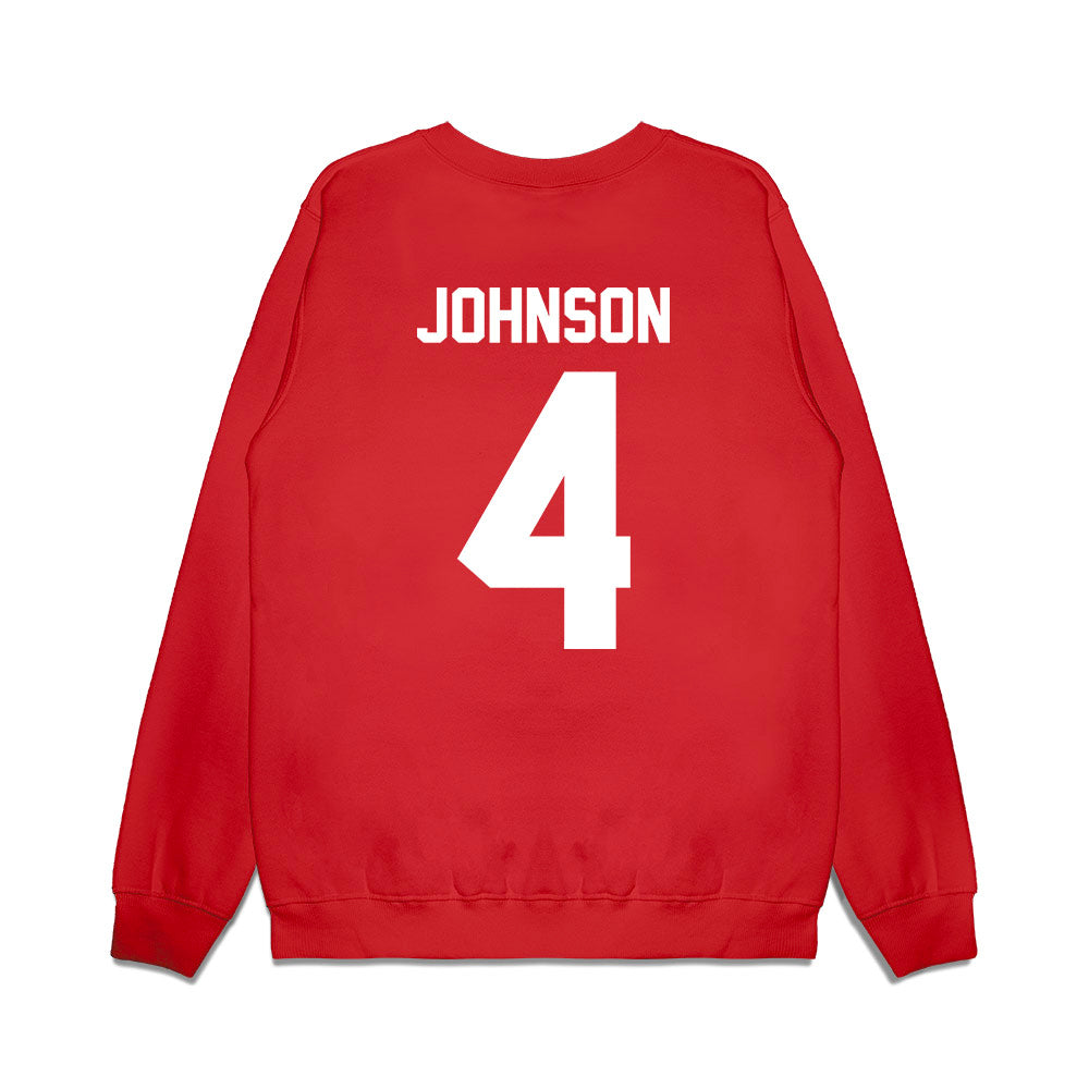 Texas Tech - NCAA Football : Kenny Johnson - Vintage Helmet Premium Crewneck Sweatshirt-1