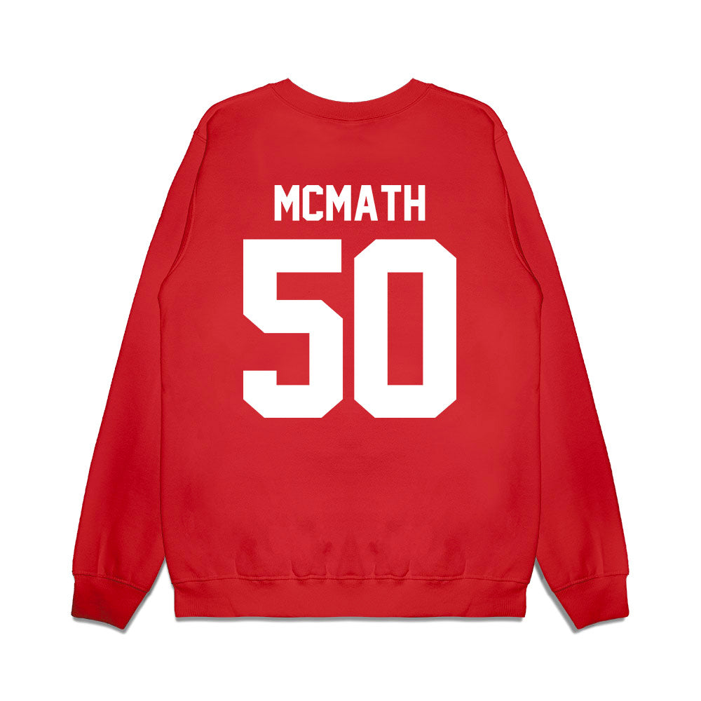 Texas Tech - NCAA Football : Patrick McMath - Vintage Helmet Premium Crewneck Sweatshirt-1