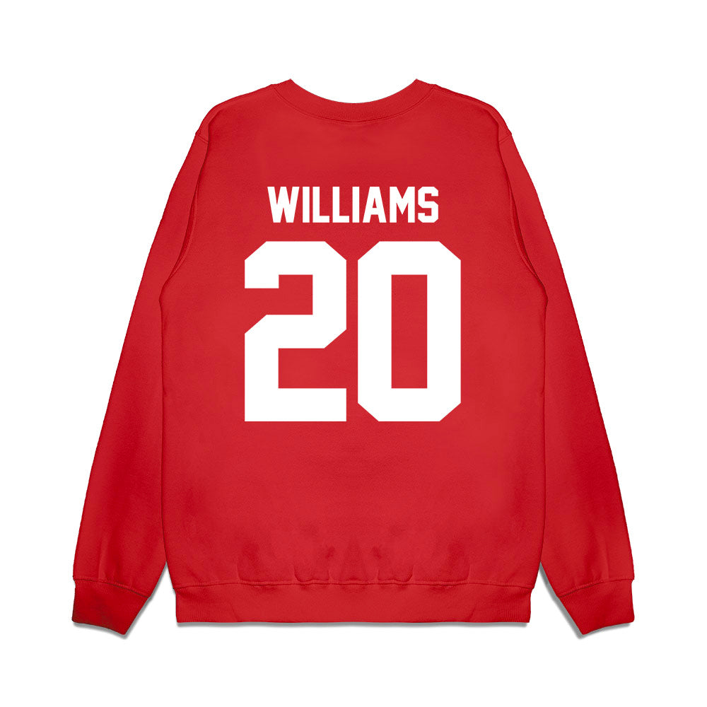 Texas Tech - NCAA Football : Jkoby Williams - Vintage Helmet Premium Crewneck Sweatshirt-1