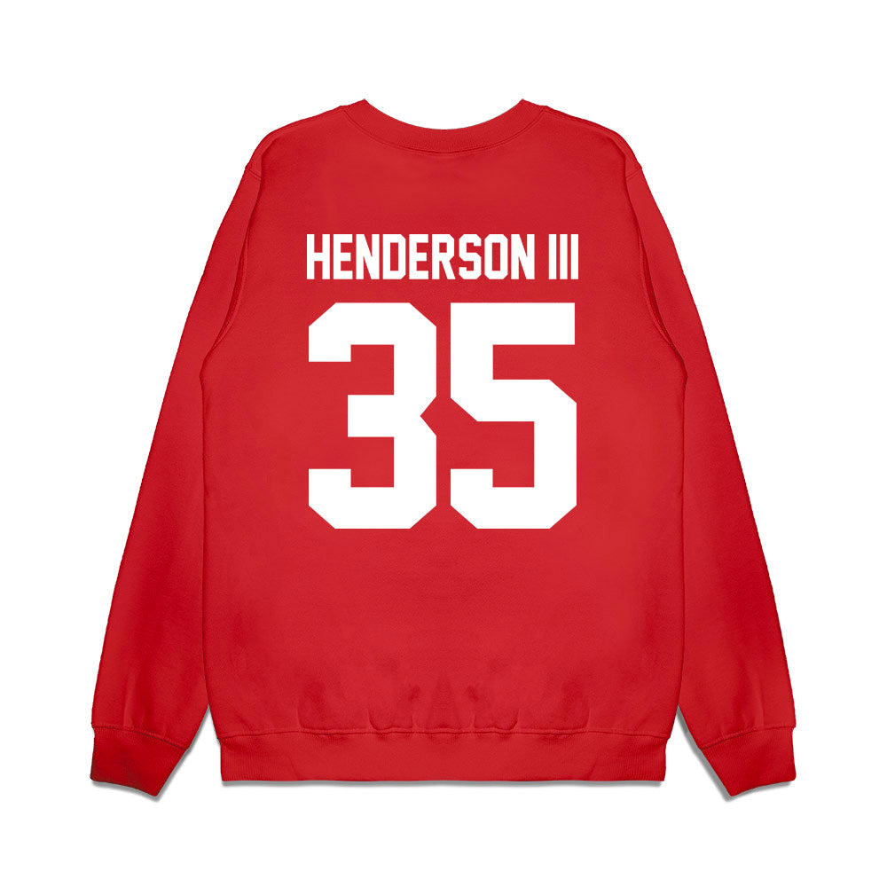 Texas Tech - NCAA Football : Michael Henderson III - Vintage Helmet Premium Crewneck Sweatshirt-1