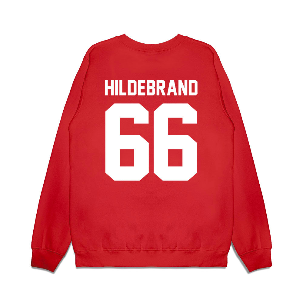 Texas Tech - NCAA Football : Jackson Hildebrand - Vintage Helmet Premium Crewneck Sweatshirt-1