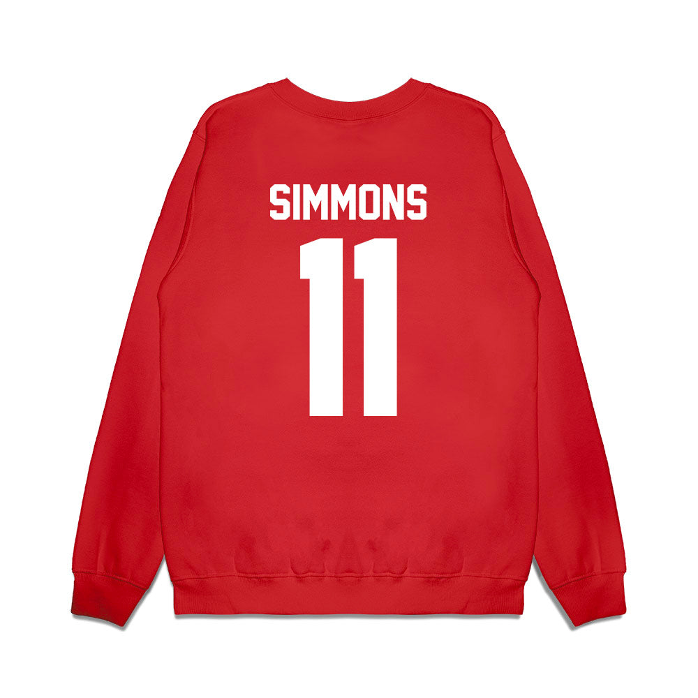 Texas Tech - NCAA Football : Malcolm Simmons - Vintage Helmet Premium Crewneck Sweatshirt-1