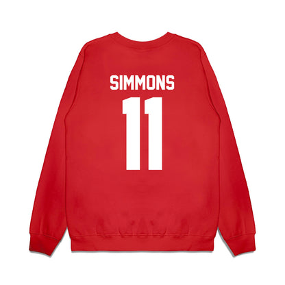 Texas Tech - NCAA Football : Malcolm Simmons - Vintage Helmet Premium Crewneck Sweatshirt-1
