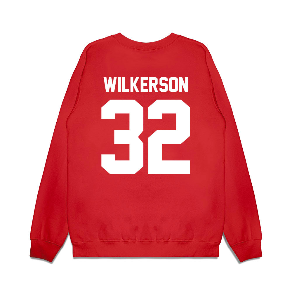 Texas Tech - NCAA Football : Sawyer Wilkerson - Vintage Helmet Premium Crewneck Sweatshirt-1