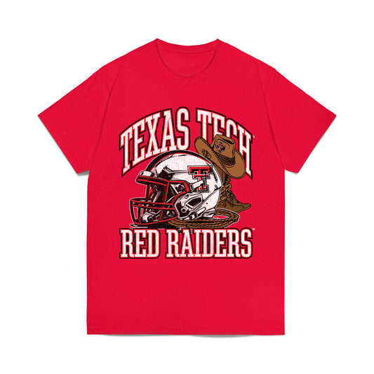 Texas Tech - NCAA Football : Adam Hill - Vintage Helmet Comfort Colors T-Shirt-0