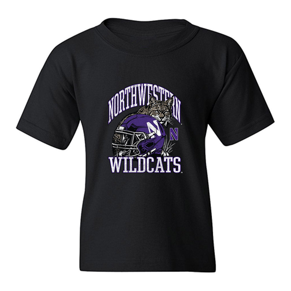 Northwestern - NCAA Football : Jaden Vaughn - Vintage Football Youth T-Shirt-0