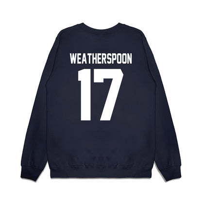 UNC - NCAA Football : Jakob Weatherspoon - Vintage Helmet Premium Crewneck Sweatshirt-1