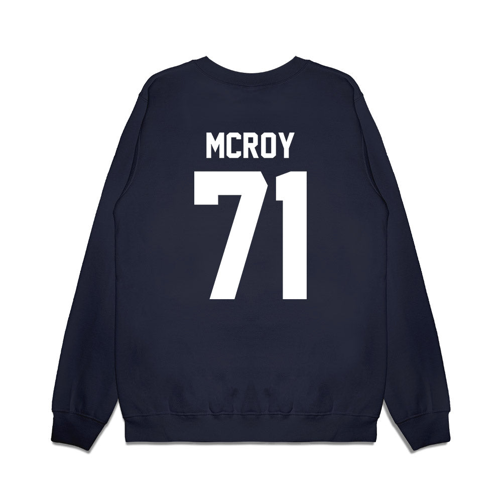 UNC - NCAA Football : Jacqawn McRoy - Vintage Helmet Premium Crewneck Sweatshirt-1