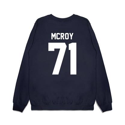 UNC - NCAA Football : Jacqawn McRoy - Vintage Helmet Premium Crewneck Sweatshirt-1