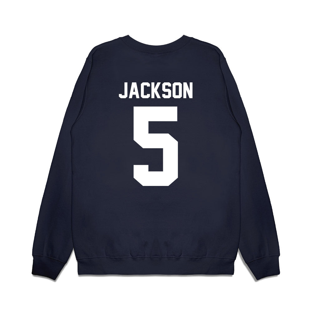 UNC - NCAA Football : Kaleb Jackson - Vintage Helmet Premium Crewneck Sweatshirt-1