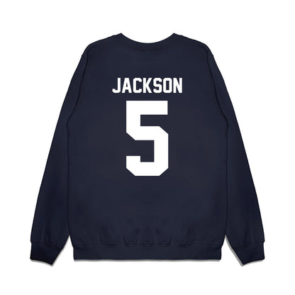 UNC - NCAA Football : Kaleb Jackson - Vintage Helmet Premium Crewneck Sweatshirt-1