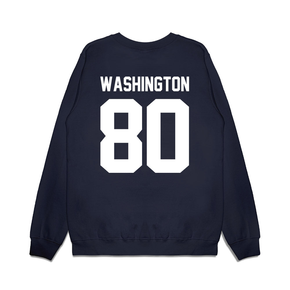 UNC - NCAA Football : Jordan Washington - Vintage Helmet Premium Crewneck Sweatshirt-1