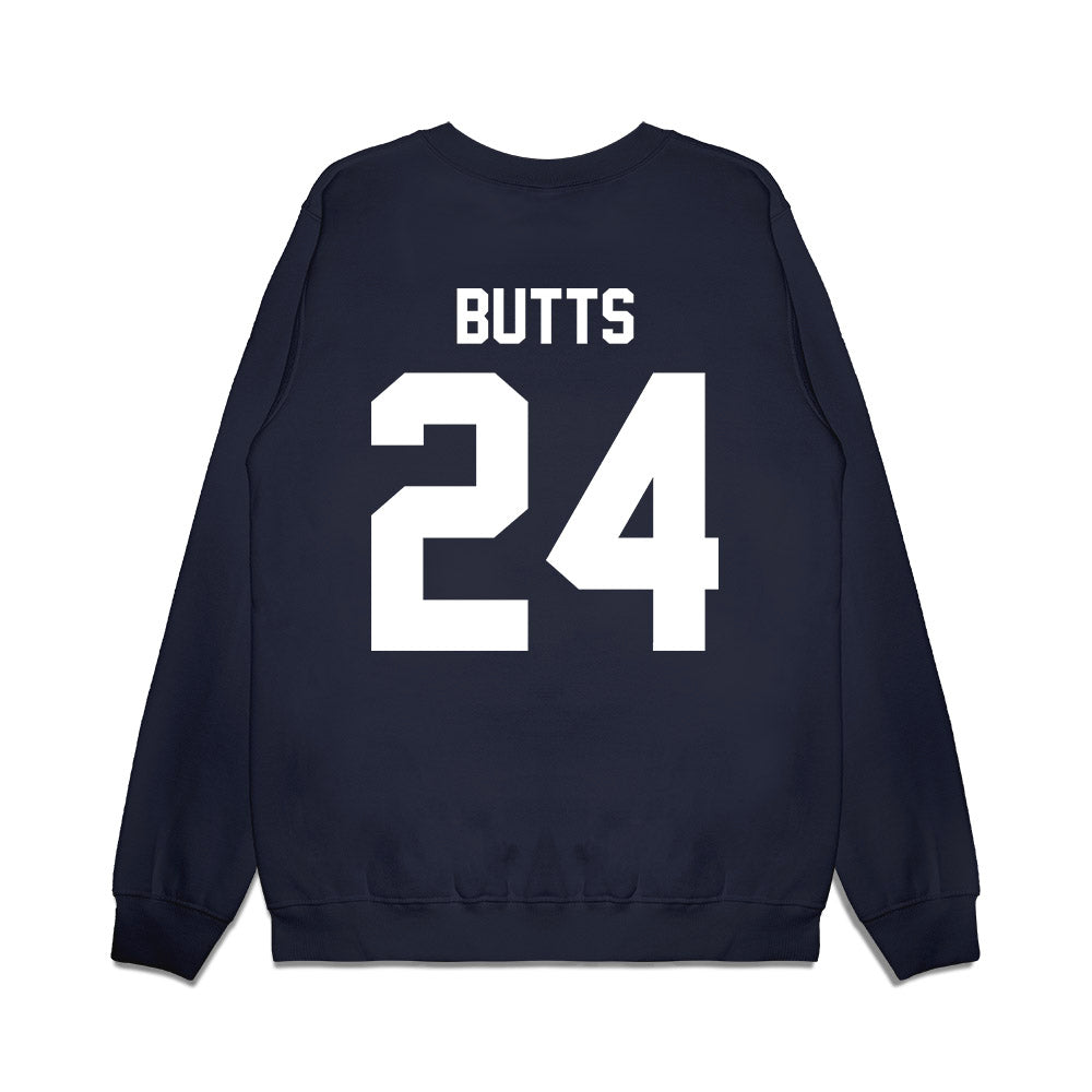 UNC - NCAA Football : Javion Butts - Vintage Helmet Premium Crewneck Sweatshirt-1