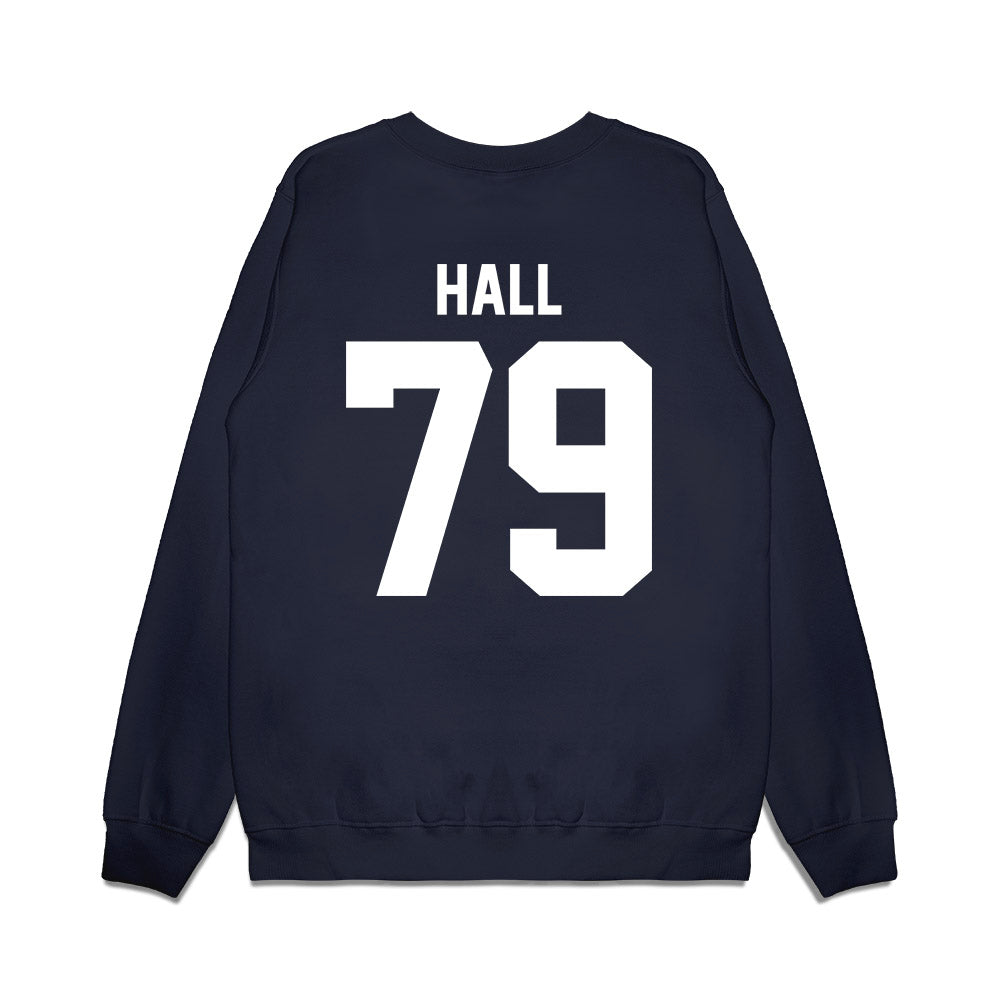 UNC - NCAA Football : Anthony Hall - Vintage Helmet Premium Crewneck Sweatshirt-1