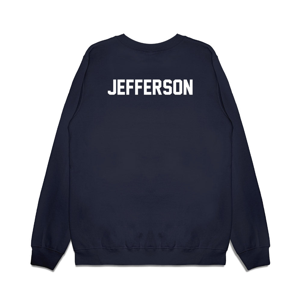 UNC - NCAA Football : Jaden Jefferson - Vintage Helmet Premium Crewneck Sweatshirt-1