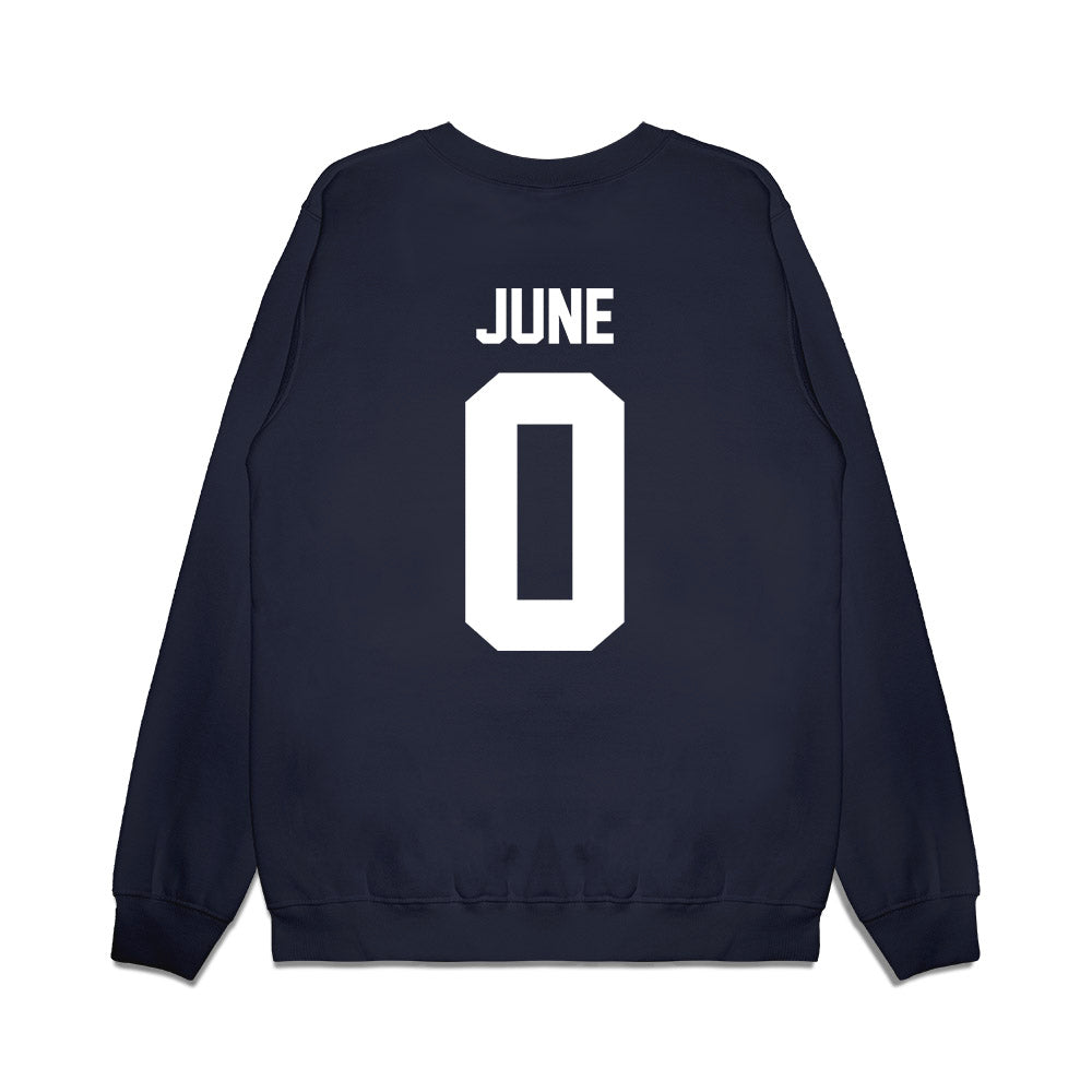 UNC - NCAA Football : Demon June - Vintage Helmet Premium Crewneck Sweatshirt-1