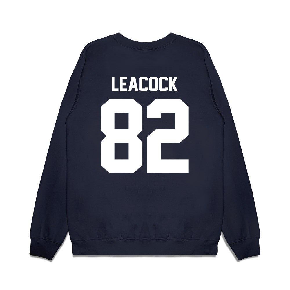 UNC - NCAA Football : Nathan Leacock - Vintage Helmet Premium Crewneck Sweatshirt-1