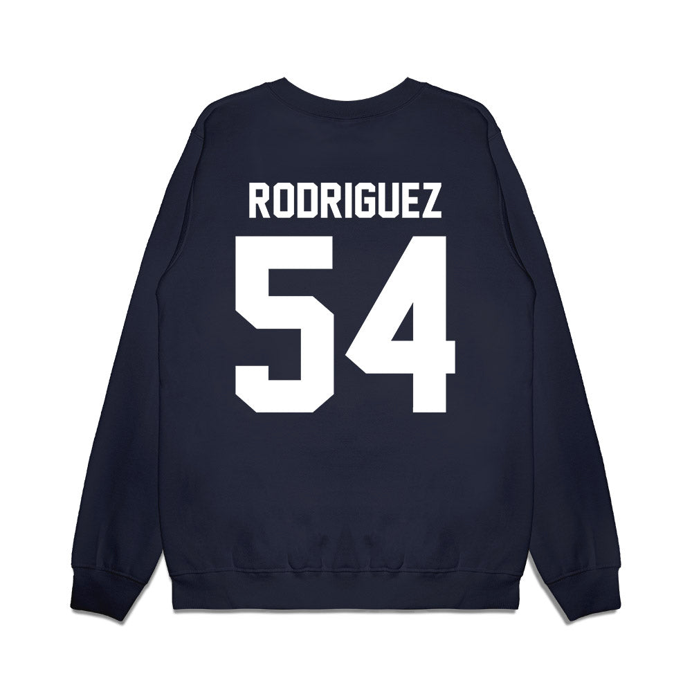 UNC - NCAA Football : Jonah Rodriguez - Vintage Helmet Premium Crewneck Sweatshirt-1